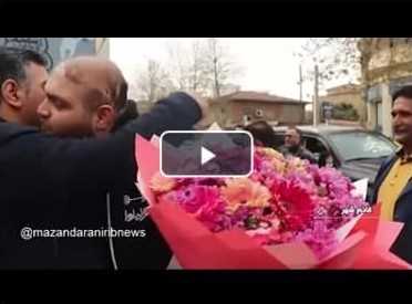 استقبال از قهرمان وزنه برداری جهان در مازندران + فیلم